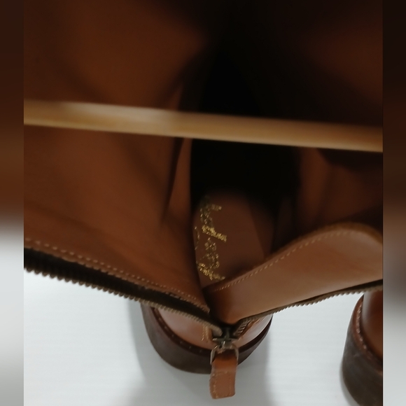 Free People Womens Everly Equestrian Leather Boots Size 7 Tan NWOT - Picture 15 of 16
